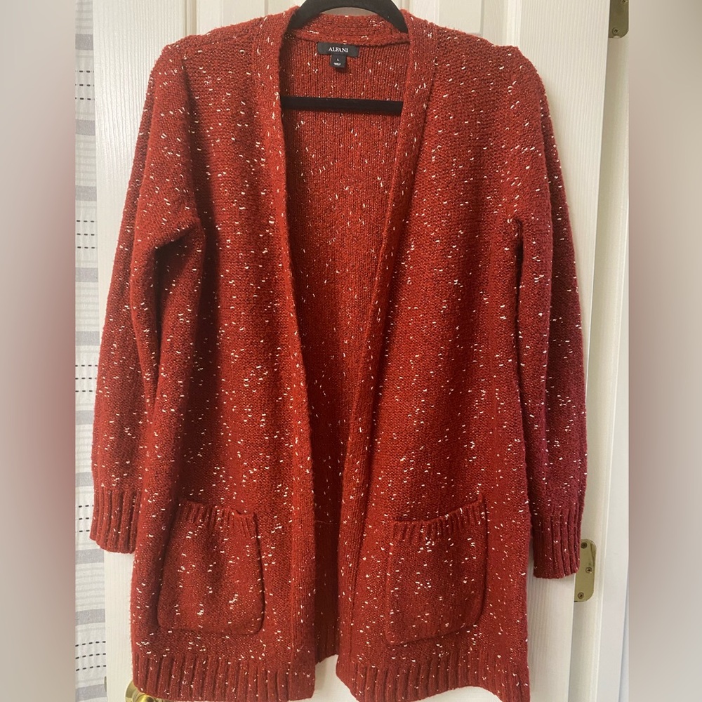 Alfani Speckled Shimmering Cardigan Size Large - Picture 5 of 16
